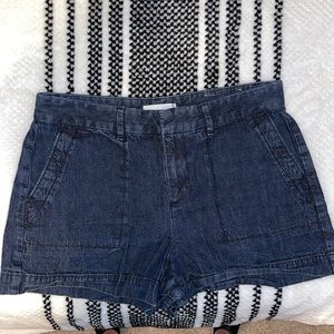 Loft Chambray Navy Shorts